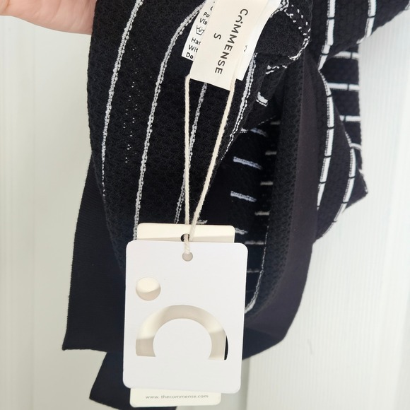 Commense Striped Metal Button Long Sweater Dress Size Small NEW Clean Girl Prep - Picture 7 of 10